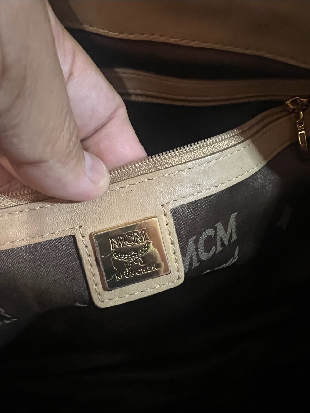 MCM Beige Logo Tote Bag – Designer Women's Handbag - Picture 8 of 10